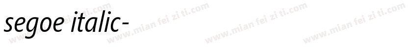 segoe italic字体转换